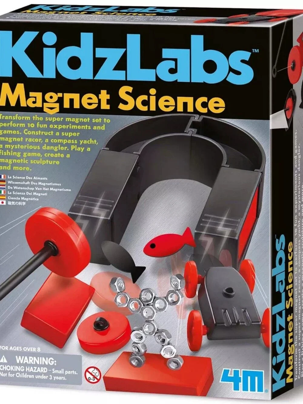 4M: KidzLabs - Magnet Science - DIY 10 Magnetic Experiments STEM Toy, Kids 8+